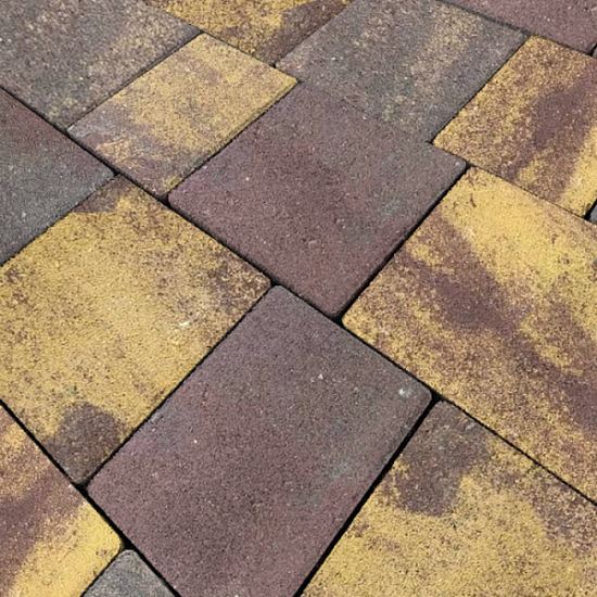 Тротуарная плитка КОЛОР МИКС №21 Магма НОВЫЙ ГОРОД 1НГ4Ф Нобетек 40 мм